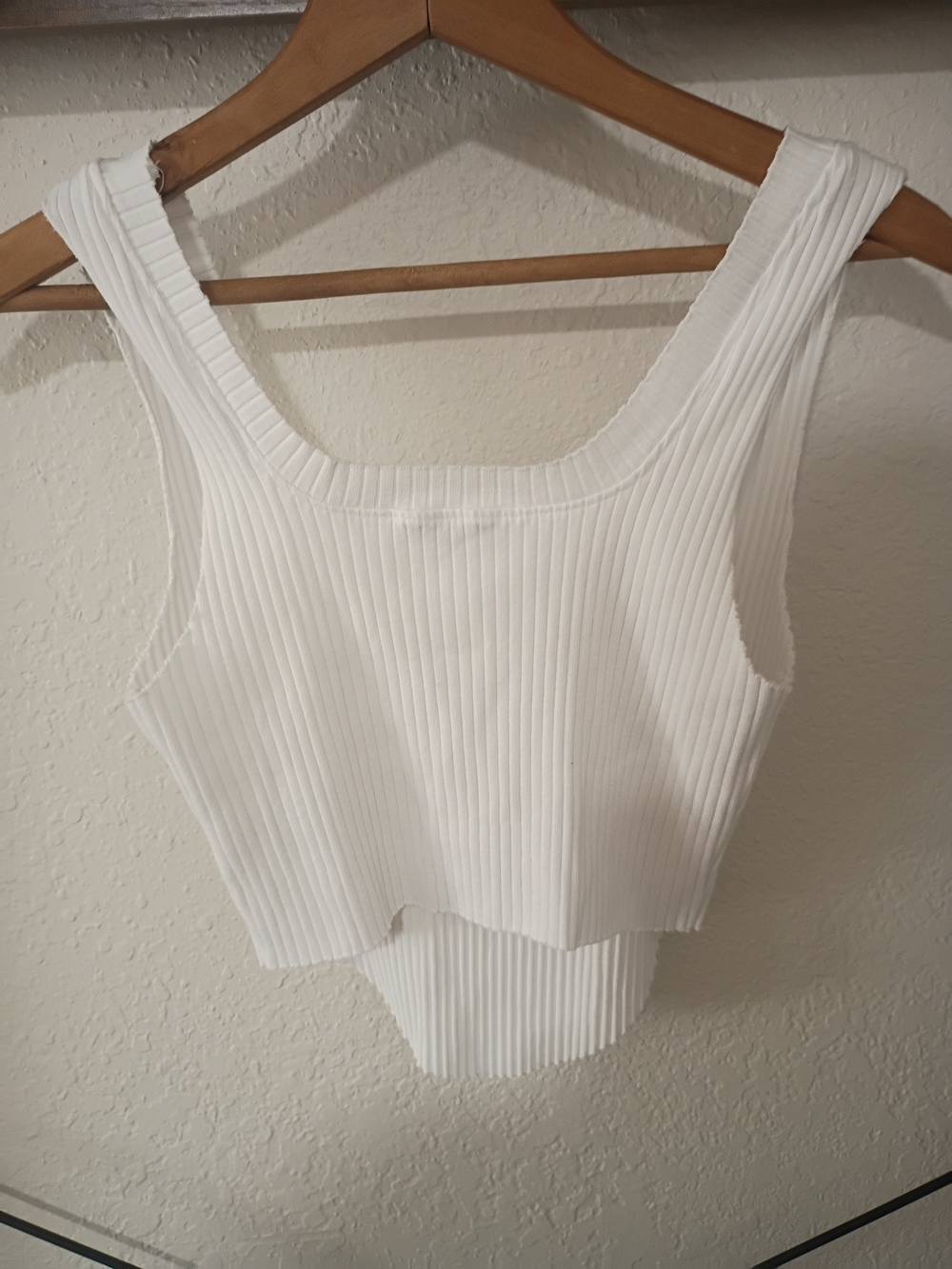 Cotton Citizen White Ribbed Square-Neck Crop Tank - Picture 4 of 4